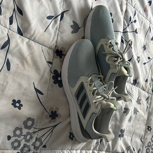 Adidas Light Gray and Cream Running Shoes